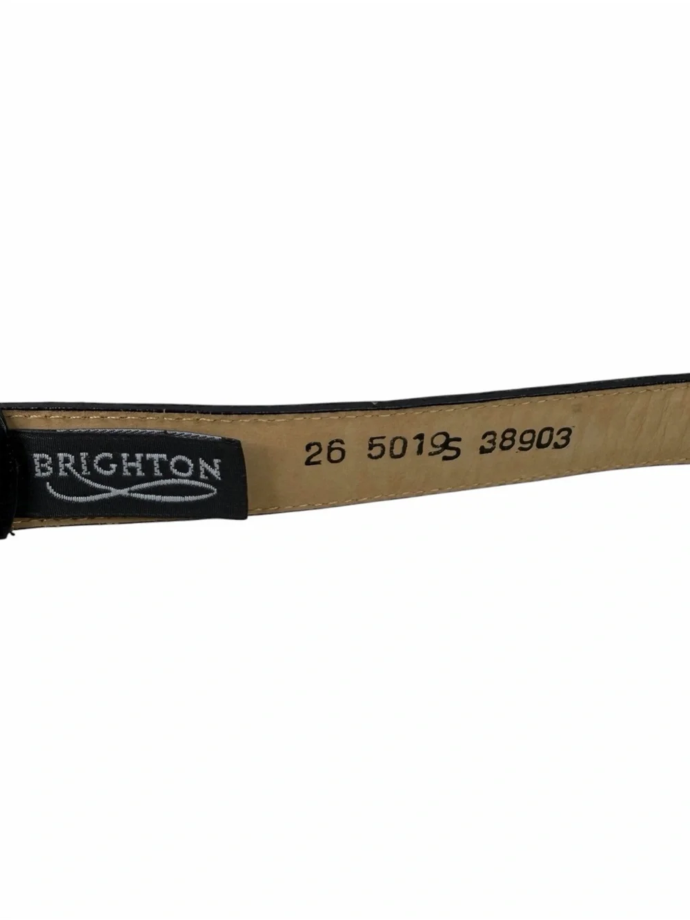 Brighton Black Snakeskin Embossed Leather Belt Basket Weave Silver Hardware 26